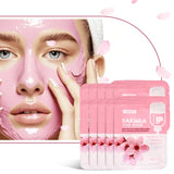 3pcs of Cherry Blossom Mud Mask Single Piece 5g, Moisturizing, Hydrating, Deep Cleansing Skin, Suitable for All Skin Types, Mud Mask