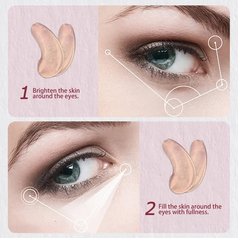LaiVone Collagen Eye Gel Patches, Brightening &amp; Firming Under Eye, Hydrates &amp;, Rose Scented, Hypoallergenic for All Skin Types