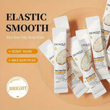 10 PIECE Bioaqua Rice Raw Pulp Sleep Mask: Travel-Friendly, No-Alcohol, Low Allergenic, Suitable for All Skin Types