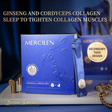 3 Piece MERCILEN Ginseng Cordyceps Collagen Hydrating Mask，skincare Mercilen Ginseng Cordyceps Hydrating Face Maskx20 Pack - Hypoallergenic, Moisturizing, Aloe Vera Scented Beauty Essentials