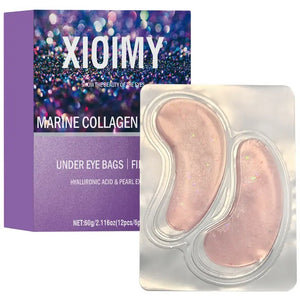 Xioimy Marine Collagen Eye Gel Patches, Brightening &amp; Firming Under Eye, Hydrates &amp;, Rose Scented, Hypoallergenic for All Skin Types