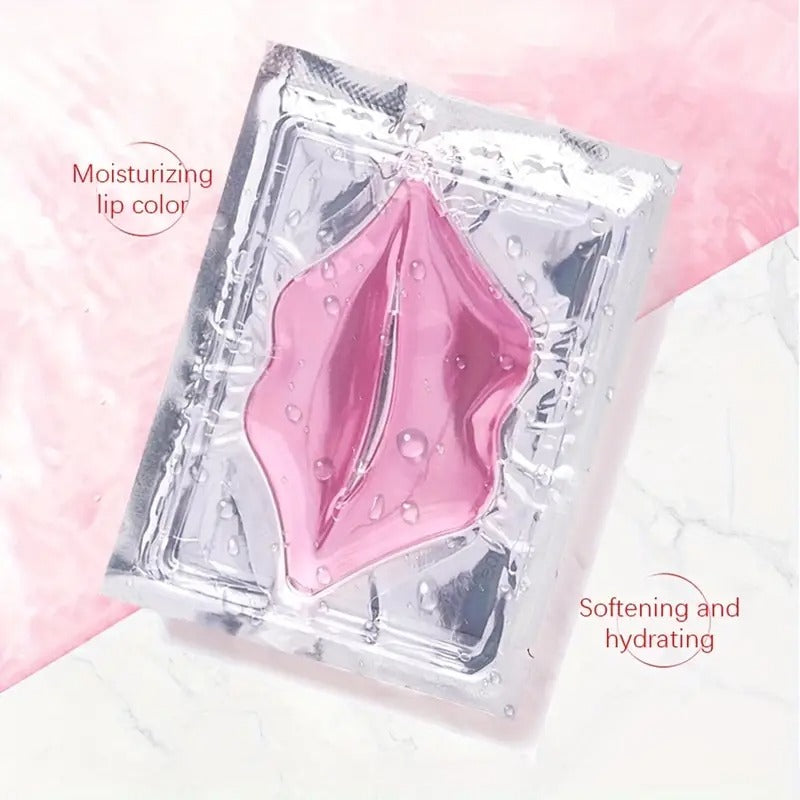 3 Piece Hyaluronic acid Pink Crystal Lip Mask Patch for Hydrated Lips, Moisturizing And Hydrating Anti-Dry Lip Care &amp; &amp; Lip Sleeping &amp; Lip Nourishes &amp; Lip Soothing Mother Gifts Set Gifts for Women.