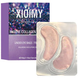 Xioimy Marine Collagen Eye Gel Patches, Brightening & Firming Under Eye, Hydrates &, Rose Scented, Hypoallergenic for All Skin Types