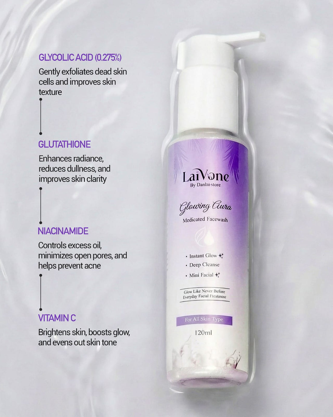 Laivone Glowing Aura Facewash