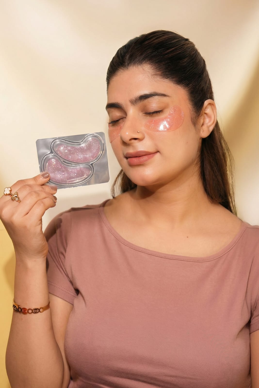 LaiVone Collagen Eye Gel Patches, Brightening &amp; Firming Under Eye, Hydrates &amp;, Rose Scented, Hypoallergenic for All Skin Types